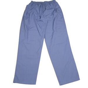 Medline ComfortEase Scrub‎ Pants Blue Elastic Waist L Large